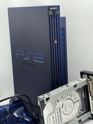 PlayStation 2 Midnight Blue Ps2 Fat Limited Network Adapter Hdd