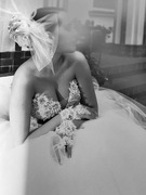 Suknia ślubna écru w stylu włoskim