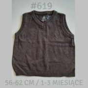 Kamizelka chłopięca H&M 56-62cm 0-3 miesięcy  Kolor czekoladowy