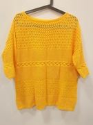 Pomarańczowy, sweterek, narzutka na bluzkę lub koszulę, krótki rękaw