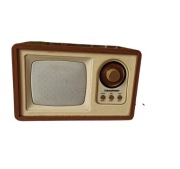 Radioodtwarzacz Blaupunkt HR7BR styl retro lat 50 USB SD AUX beżowy brązowy