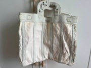 Torebka damska materiałowa Skóra shopper ARMANI JEANS biała