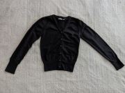 Czarny elegancki bawełniany zapinany sweter Lindex 146