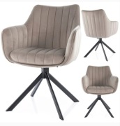 4 Krzesła Tapicerowane Azalia Velvet BLUVEL 40 Ciemny Bez Nowe!