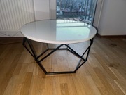 Stolik kawowy biały połysk średnica 70cm, wysokość 40cm