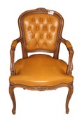 Krzesło skórzane w stylu Ludwika XV.