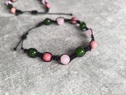 Bransoletka Makrama Kamienie Naturalne Miłość do siebie Czakra Serca