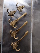 Haczyki mosiężne do garderoby na ubrania ozdobne komplet