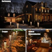 Görvitor Metalowe lampy solarne do ogrodu, 4 sztuki, dekoracyjne lampy sola