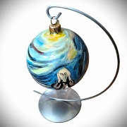 Unikatowa Ręcznie Malowana Bombka Szklana - E. Munch "Krzyk" 