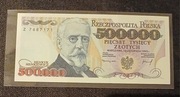 Banknot 500000 złotych UNC 1993 r. Seria Z 7687171 Henryk Sienkiewicz 