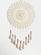 Makrama Duży Łapacz Snów Dekoracja Na Ścianę Ozdoba