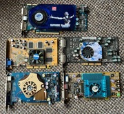 STARE KARTY GRAFICZNE KOLEKCJONERSKIE NIESPRAWNE ZESTAW 7