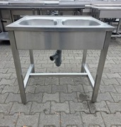 Zlew 2 Komorowy Gastronomiczny 80/60/85 cm - M.1095 N
