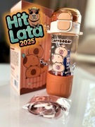 Bidon z Kapibarą 500 ml /Tritan / Pasek na Ramię / HIT LATA 2025 