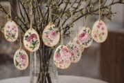 Jajeczka drewniane decoupage 