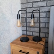 Lampki nocne metalowe loft czarne