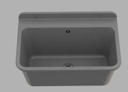 Zlew gospodarczy szary + syfon 61x41x30 cm