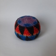 Vintage profesjonalna hacky sack footbag zośka 5cm 50g szydełko Guatemala 