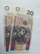 20 zł 2016 r. SERIA BG ST. 1 Bez wgniotek