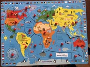 Puzzle / układanka „Moja pierwsza mapa świata „