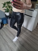 NOWE Legginsy Zara  skórzane spodnie M