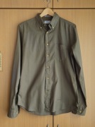 Koszula oliwkowa Gant OCBD vintage, bawełna, M dopasowana, dla wysokiego