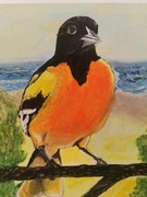 Obraz Rękodzieło Ptak 25x25cm Akryle Dekoracja