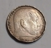 Moneta Niemcy III Rzesza 2 marki 1938 B Paul v Hindenburg