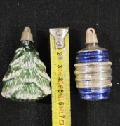 bombki prl szklane kolorowe bańki kształtki  ozdoby choinkowe koszyczki 