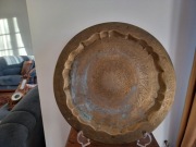 Duża mosiężna  taca