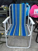 KRZESŁO PLAŻOWE TURYSTYCZNE SKŁADANE FOTEL LEŻANKA
