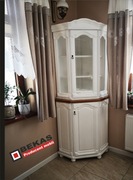 Witryna Narożna Prowansalski Biały BLAT Dąb Producent BEKAS Narożnik 70`