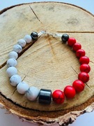 Bransoletka męska wyjątkowa z kamieni na prezent amulet 