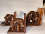 Podpórka pod książki - drewniany słoń. 3szt.