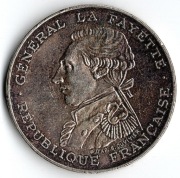 Francja - 100 franków 1987 - 230. rocznica - Urodziny Gilberta La Fayette'a