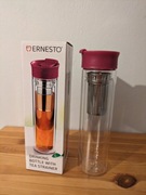 Butelka z sitkiem, szklana, na gorące i zimne napoje Ernesto 380 ml