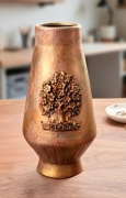 Ręcznie malowany i zdobiony wazon Drzewo unikat rękodzielniczy upcycling 