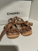 Buciki złote dla dziewczynki 11 cm