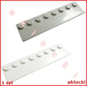 LEGO 30586 PŁYTKA 2x8 prowadnica szyna biały jasny szary - 1 szt