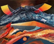 Abstrakcja, olej, Ryszard Piątkowski, 110x100 cm