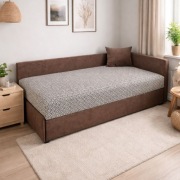 Tapczan jednoosobowy 90x200 cm Łóżko z pojemnikiem HUGO