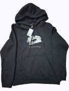 Bluza z kapturem H&M regular fit S czarna z motywem "Binge watching"