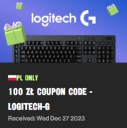 Kupon na 100zł na sklepie Logitech-g POLSKA