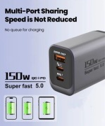 Ładowarka USB Typ C 150W USB QC3.0 Wtyczka EU