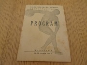 Program zawodów lekkoatletycznych, Warszawa 19-20 czerwca 1954 r. Prl