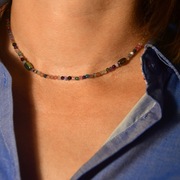 Naszyjnik/czoker z kamienia naturalnego Agat- rękodzieło