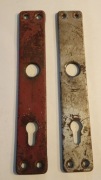 szyld drzwiowy x2 bramy furtki stalowy długi 26cm rozstaw 90mm
