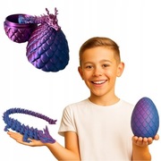 Duży ruchomy kryształowy SMOK jajo ze smokiem figurka kreatywna zabawka