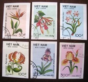 Flora kwiaty Wietnam 1989 rok kompletna seria cięta